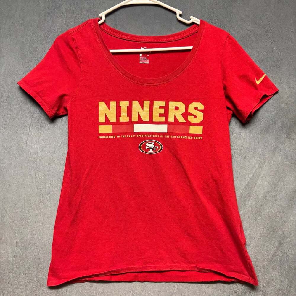 Women's Nike Scarlet San Francisco 49ers Team Scoop T-Shirt Small